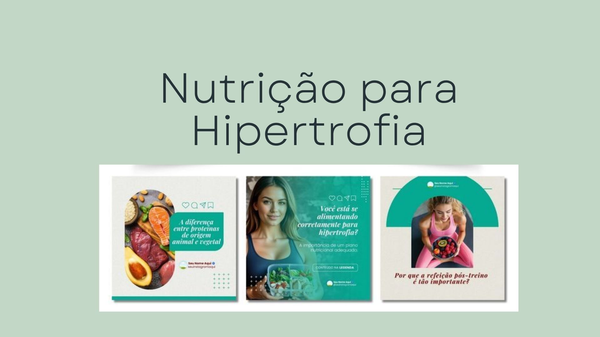 Pack Nutrição para Hipertrofia